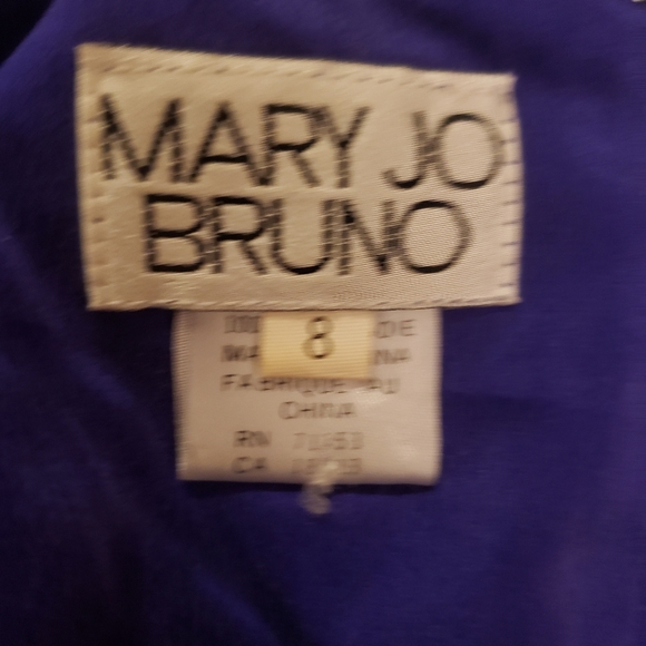 100% Silk COLOR Block Mary Jo Bruno Dress - Picture 4 of 6